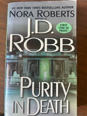 J.D. Robb "Purity in Death" Paperback - Teal/Gray Cover